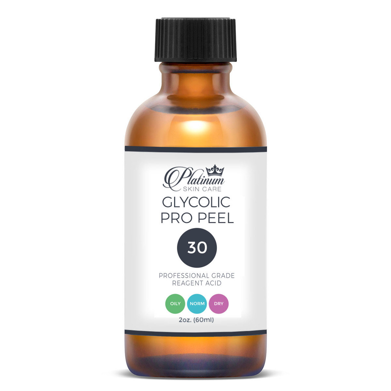 Platinum Skin Care Glycolic 30% Acid Peel Bottle & Vials