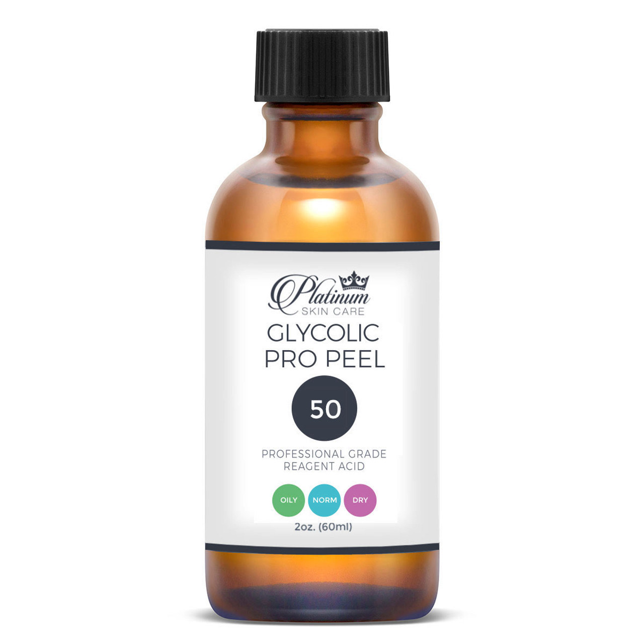 Platinum Skin Care Glycolic 50% Acid Peel Bottle & Vials