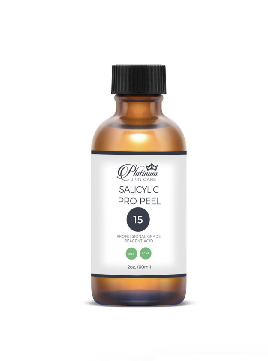 Platinum Skin Care Salicylic 15% Bottle & Vials