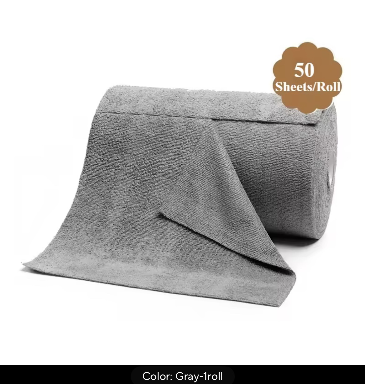 50 Sheetes/Roll Reusable Cleaning Microfiber Cloth - Image 2